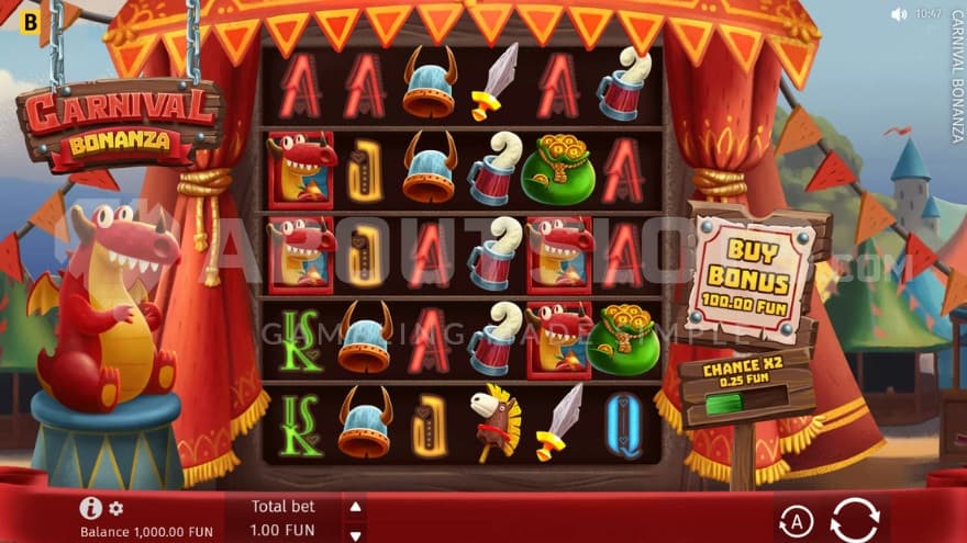 Feature Buy on the right side of the screen