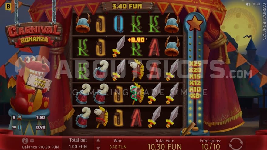 Progress Meter on right side