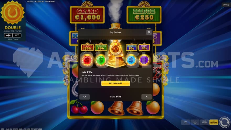 Feature Buy 50X the bet.