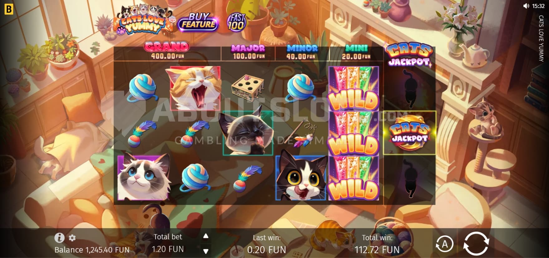 Cats Jackpot Symbol on reel 6
