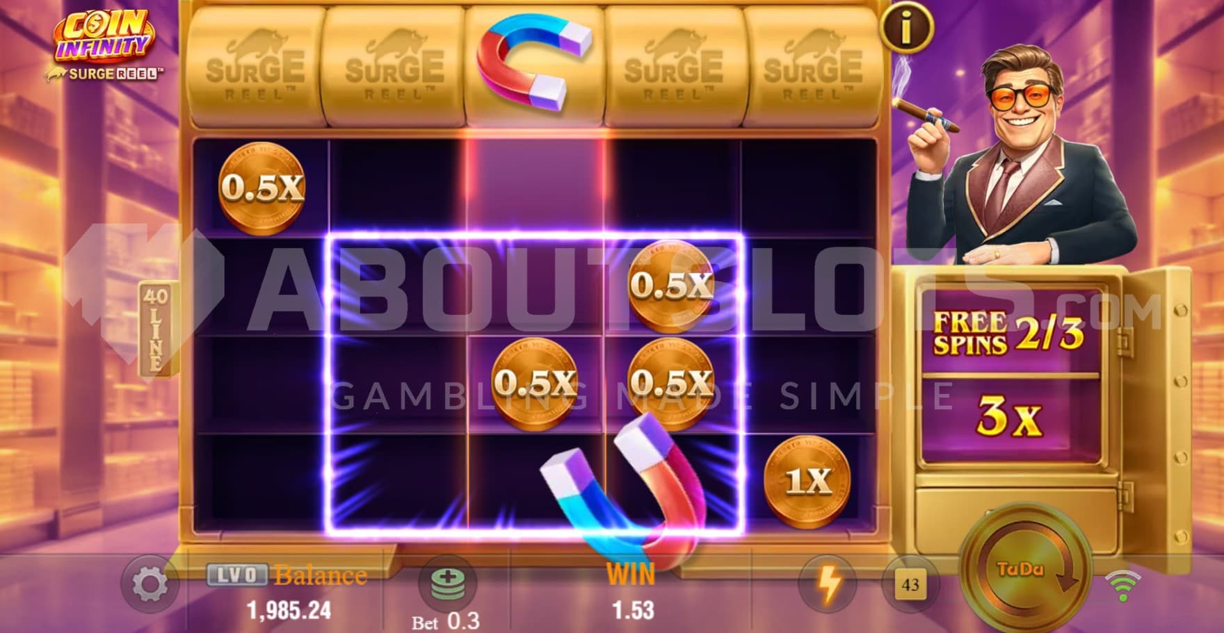 Magnet Symbol on surge reel