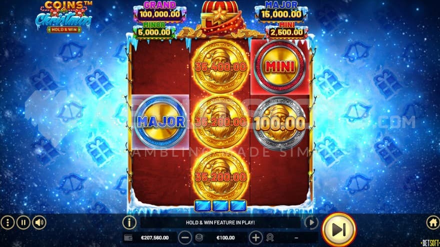 Major Jackpot on reel 1