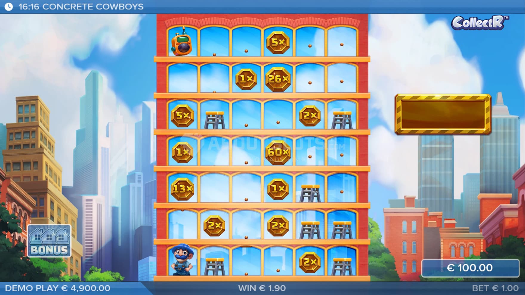 Employee of the month is a Game Mode bonus where you can climb to different levels for more and more prizes