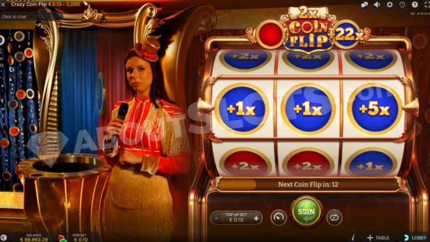 Top-Up Phase with a mini slot machine on the right side.
