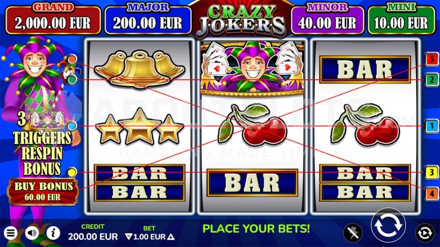 Bonus Buy to left of screen