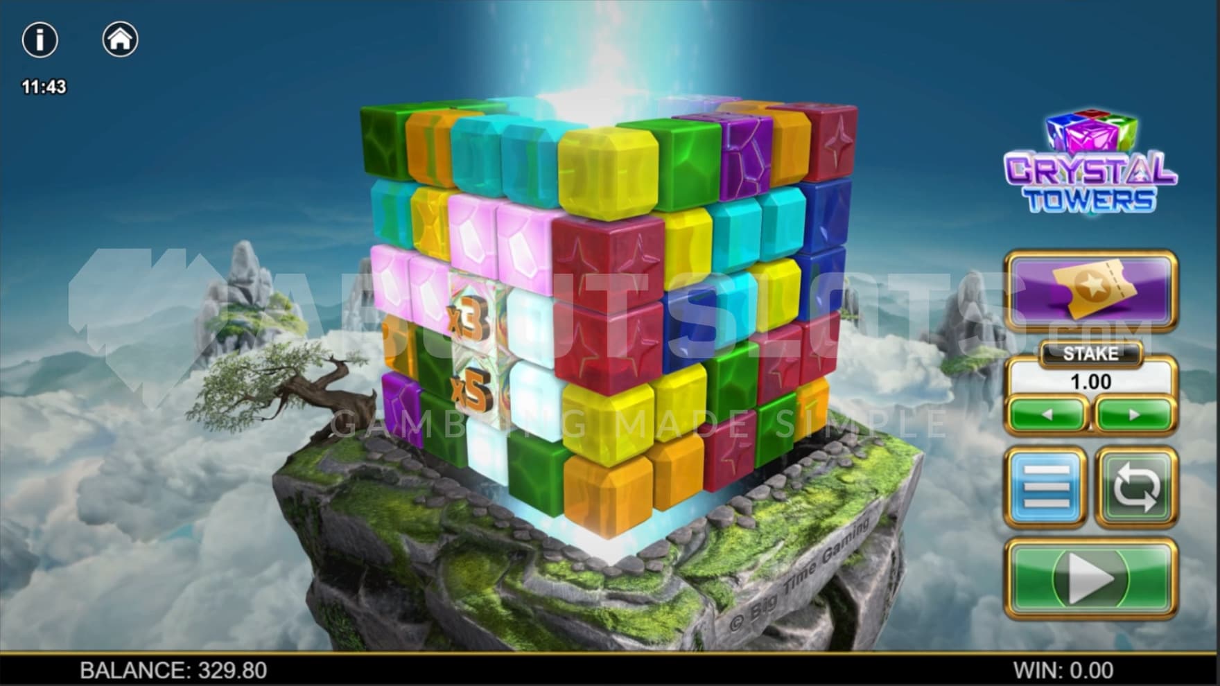 The 3D game is played on a cube with all sides filled with symbols