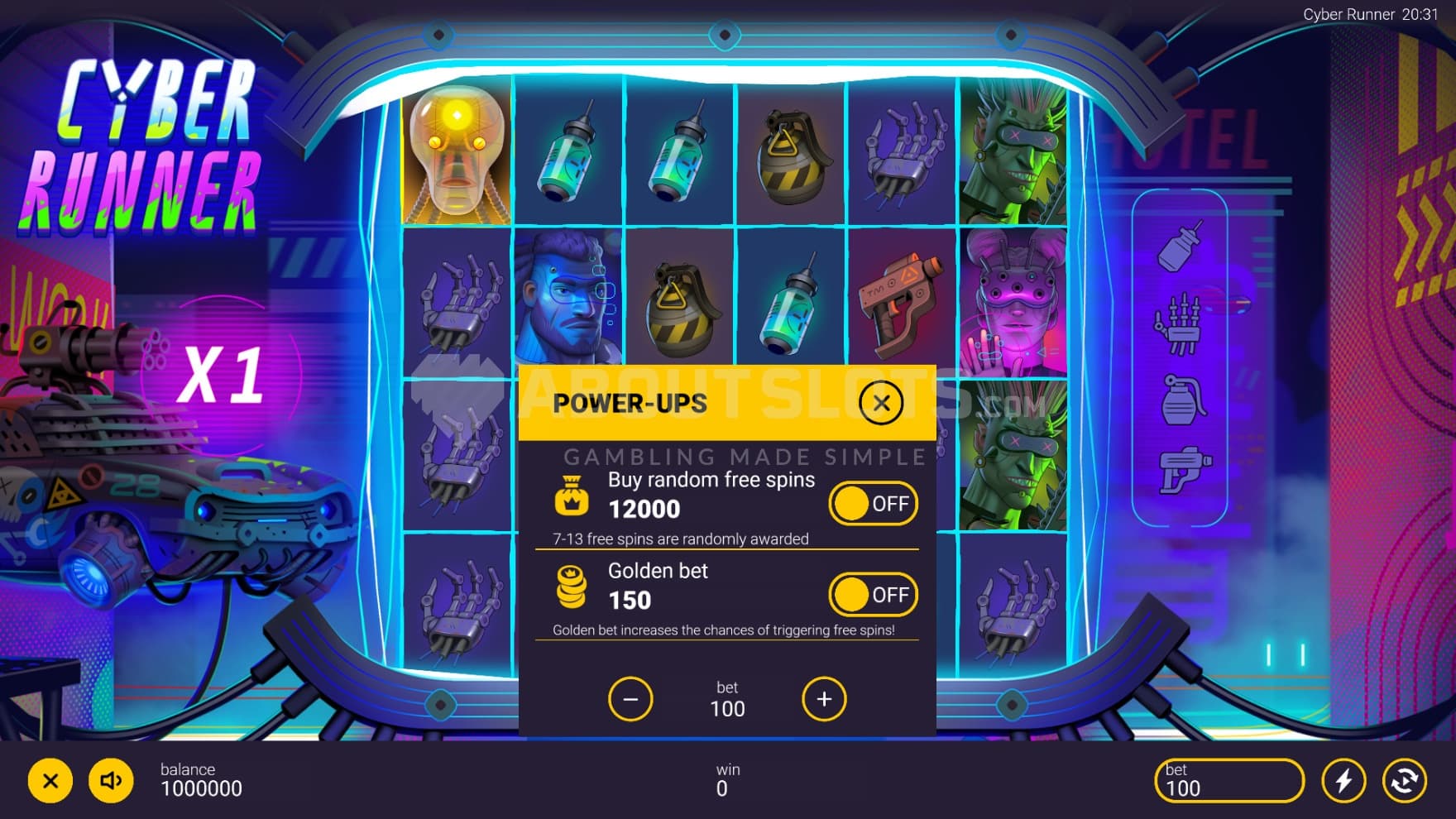From the Feature Buy you can trigger Free Spins or the Ante Bet option