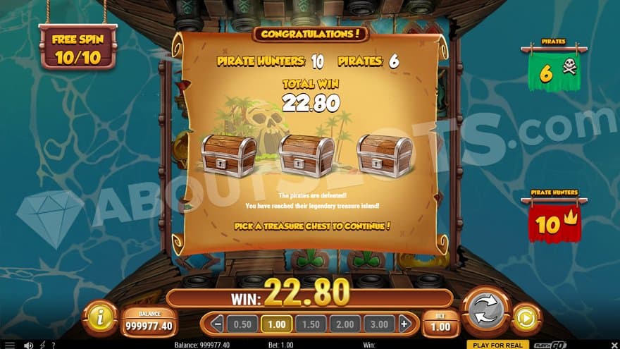 Three chests containing win multipliers of 2X, 3X, and 10X.