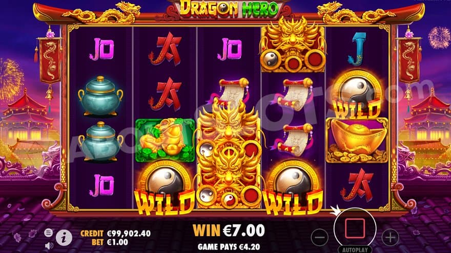 Three Super Wild Symbols produce 3 regular Wilds in a €7 win.