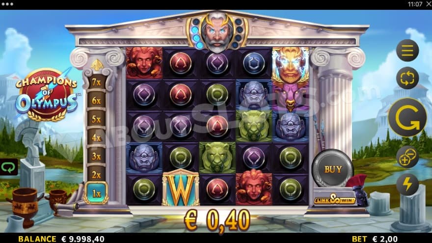 Base game where three Lightning wild are collected to the meter.