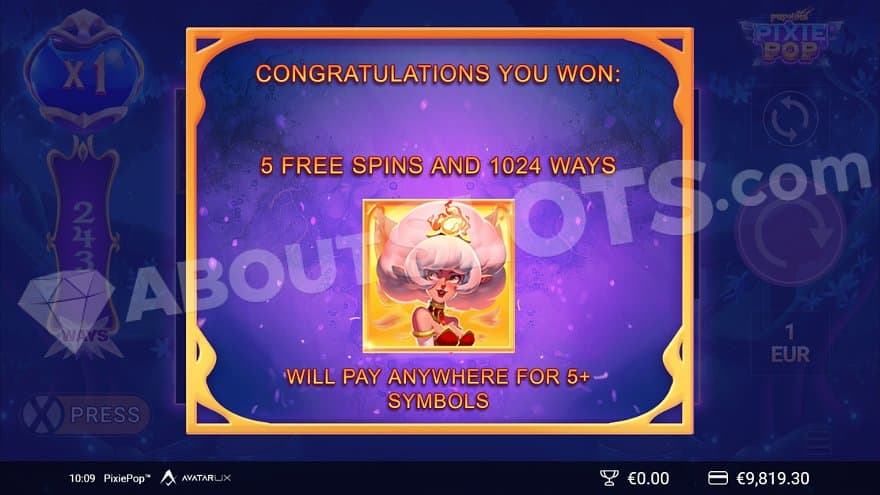 One of the higher-paying symbols has been chosen as the pay-anywhere symbol in the free spins.
