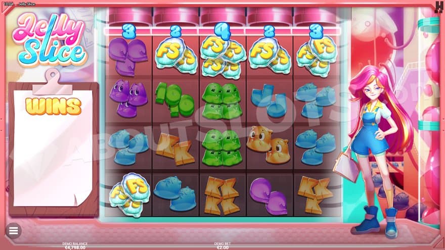 Five FS Scatter Symbols trigger the free spins.