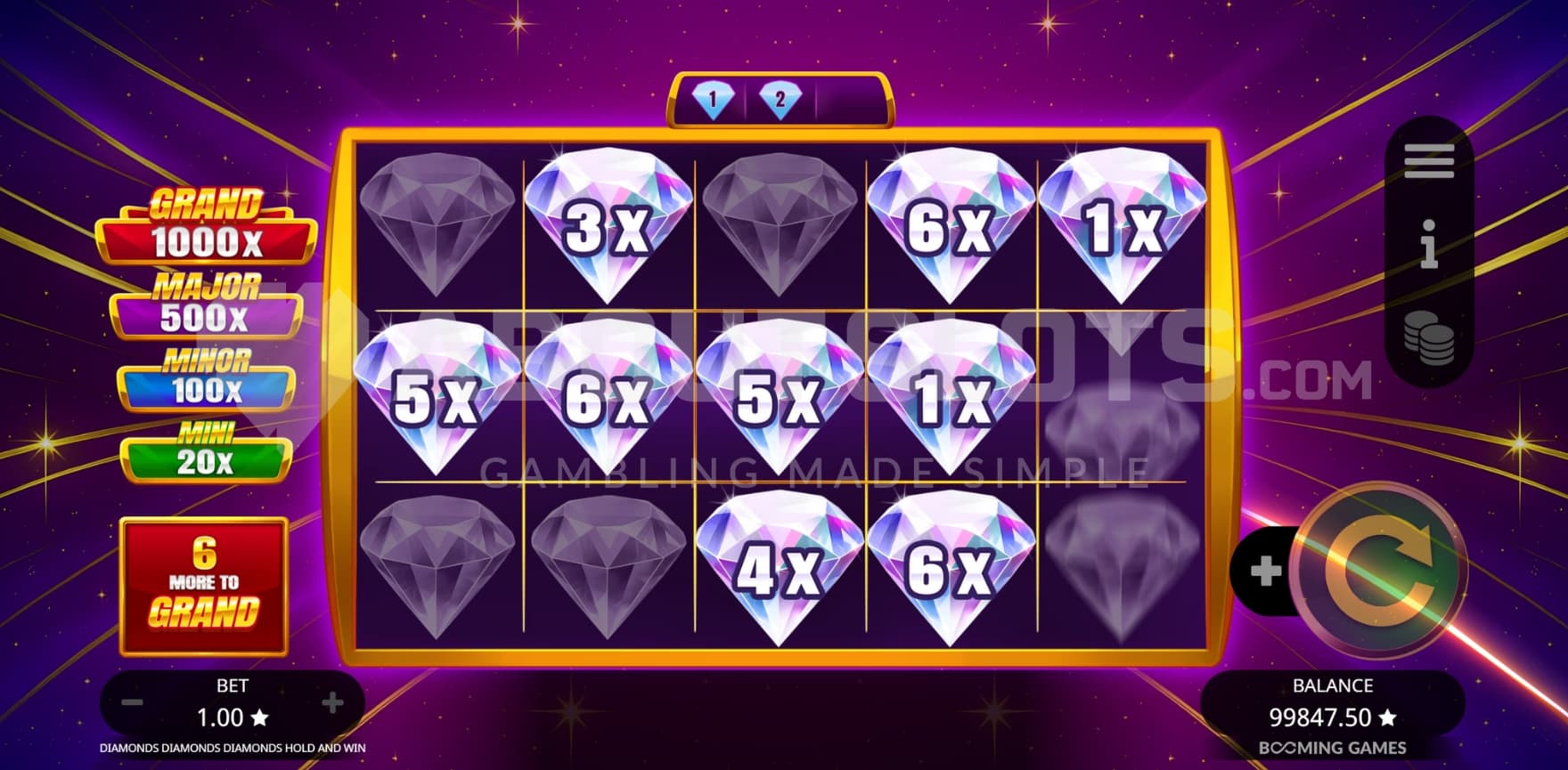 6 more Diamonds to the Grand Prize