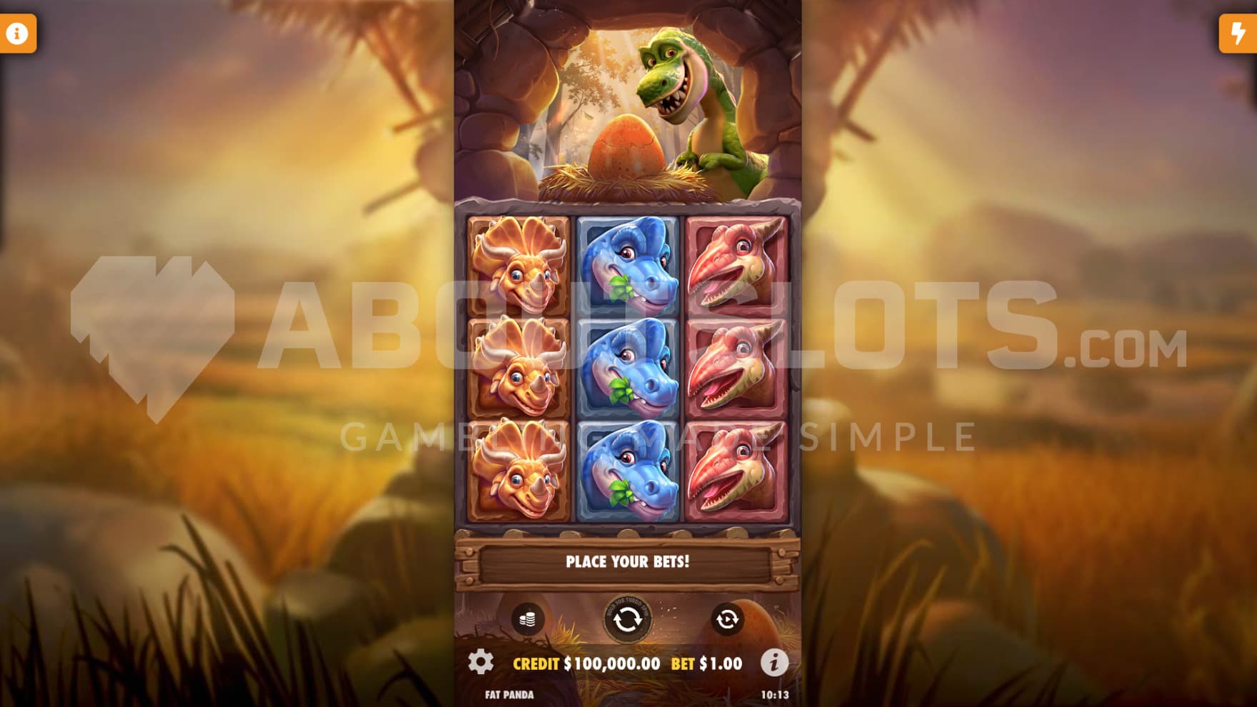 The game is filled with various dinosaurs