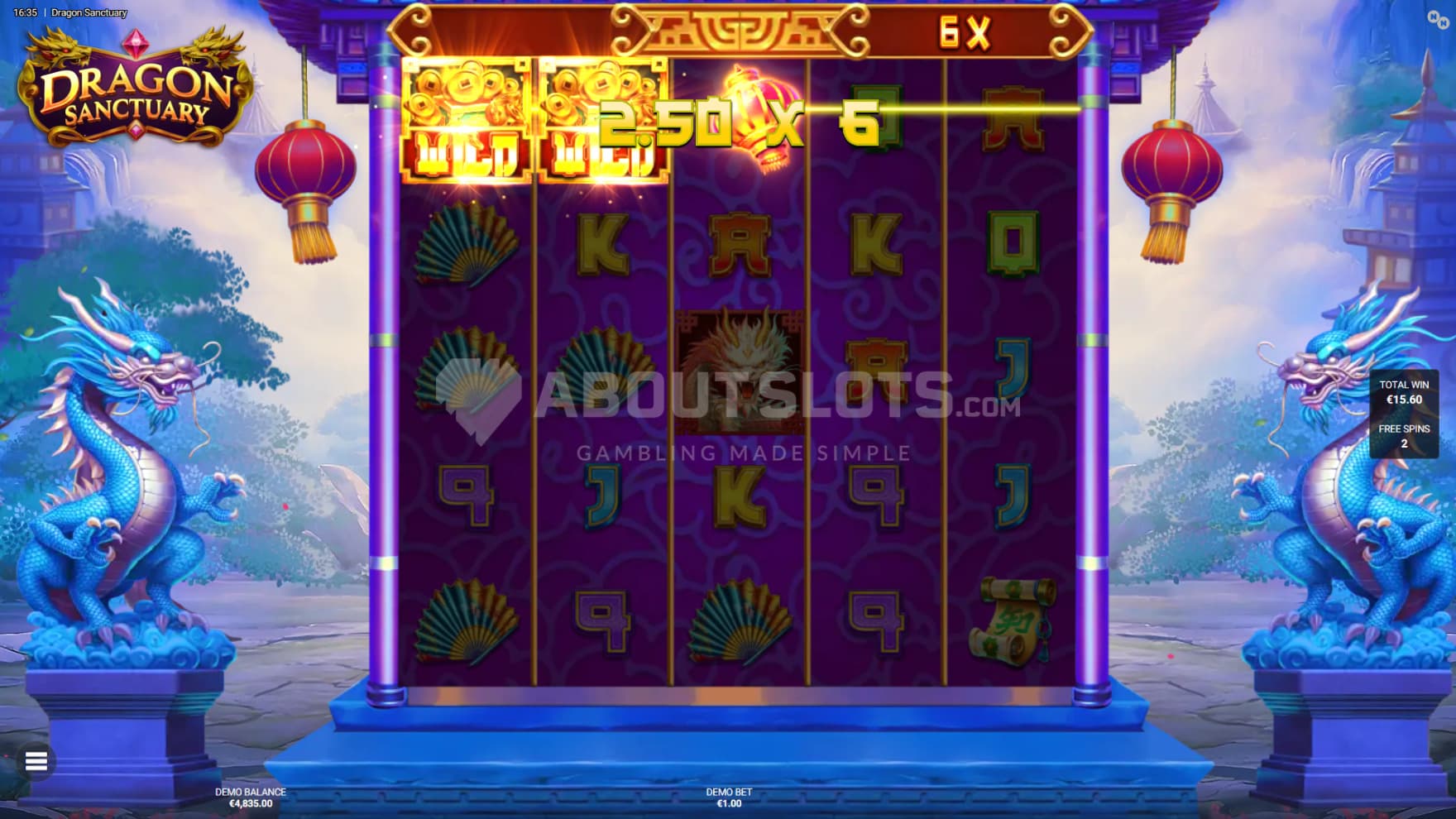 The game turns it blue hue on and Multipliers from Multiplier Wilds stay persistent between spins to help create bigger wins