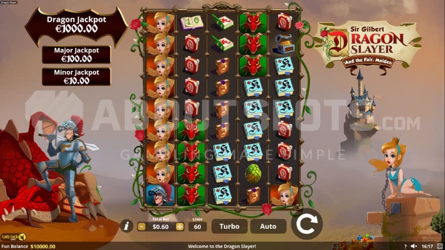 Sil Gilbert stands next to the reel with a defeated dragon at his feet