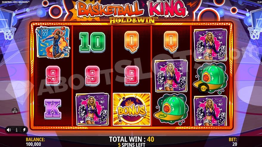 A win of 40 in the Free Spins.