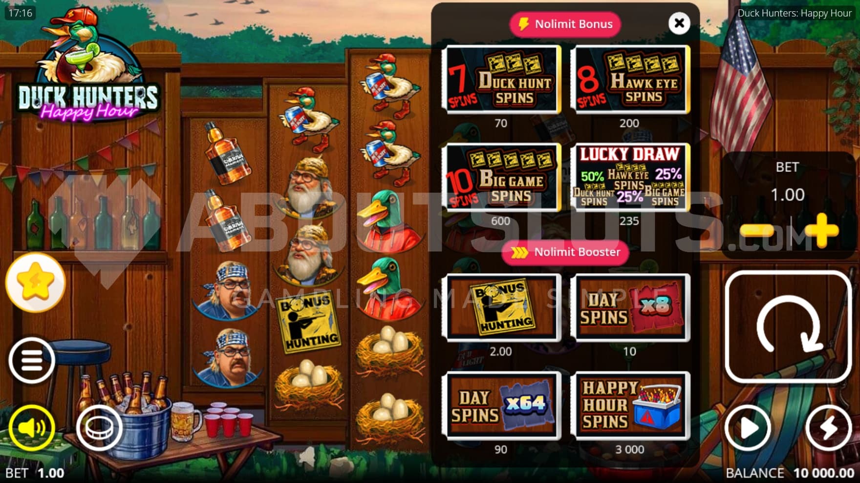 There's a wide range of Feature Buy and Ante Bet options to choose between