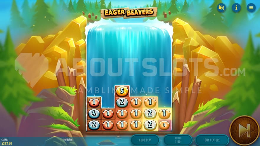 Cash Bonus Game being active with various money symbols on the reels.