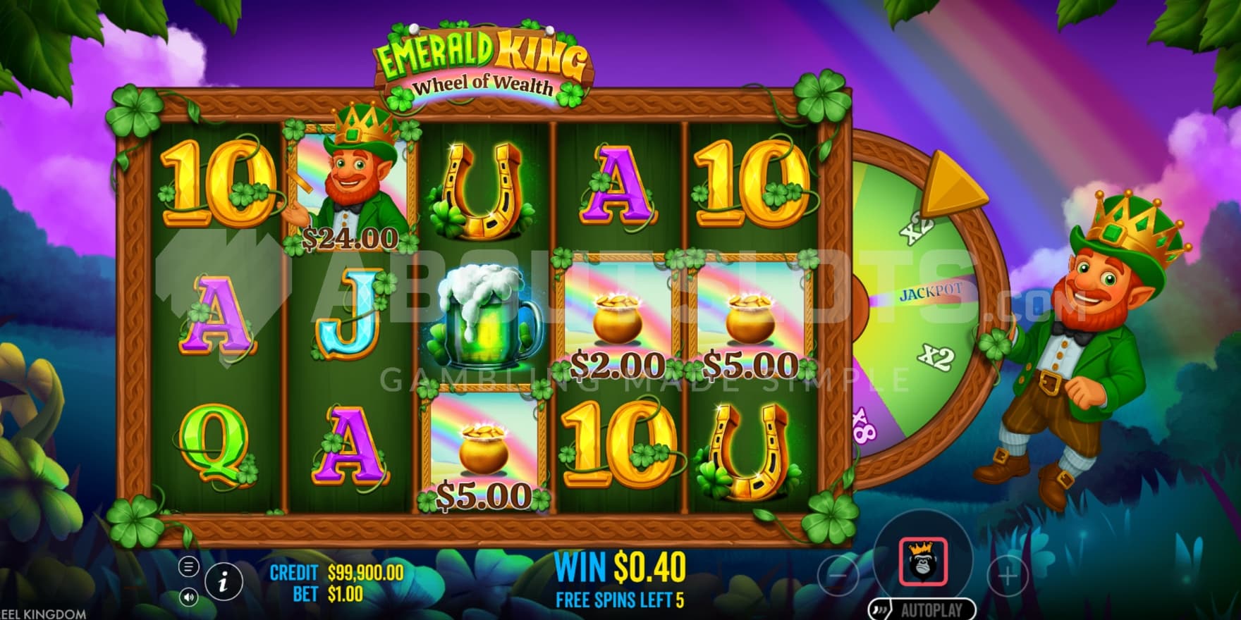 Wild Symbol collecting Money Symbols