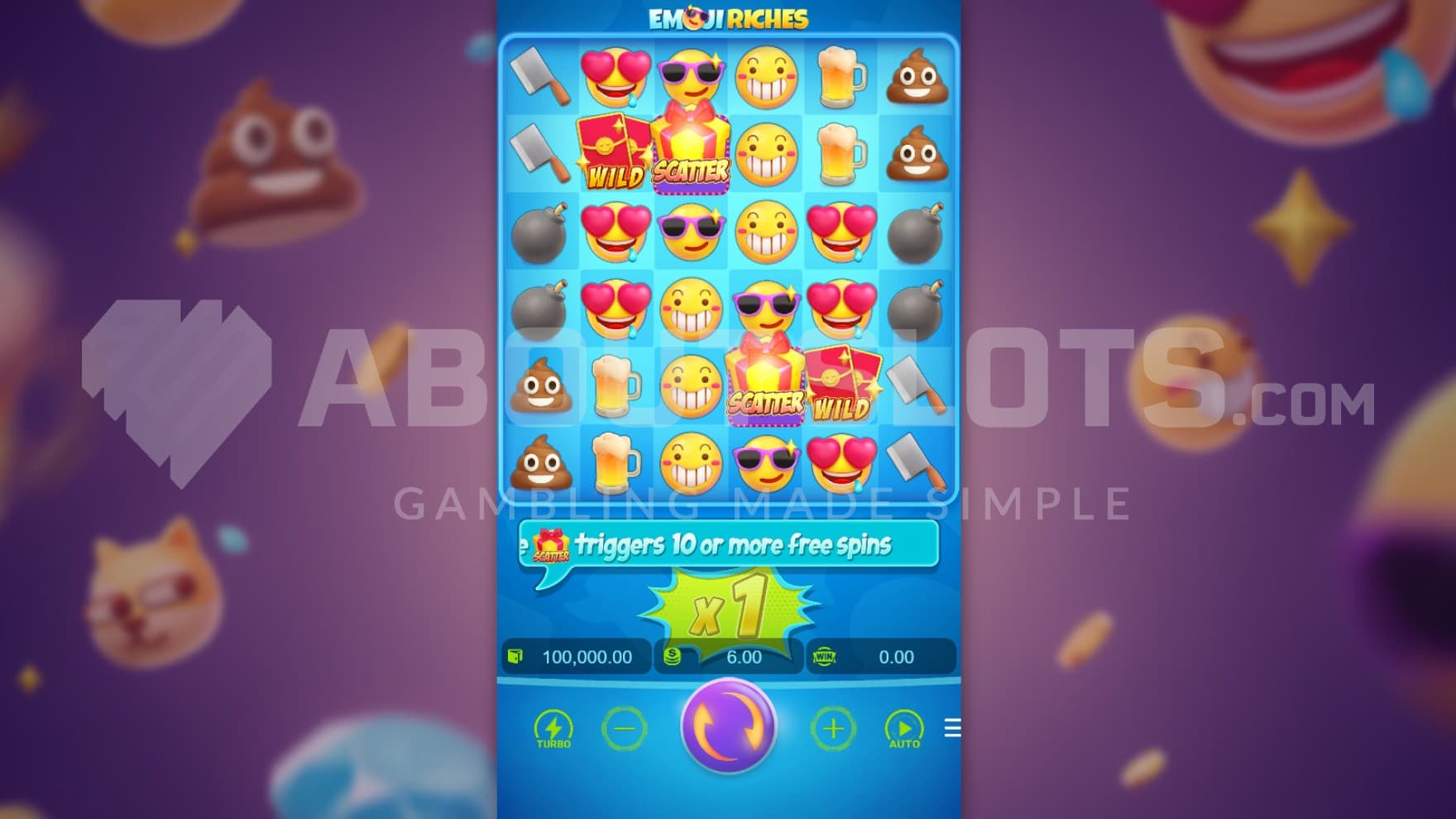 Classic emoji in background