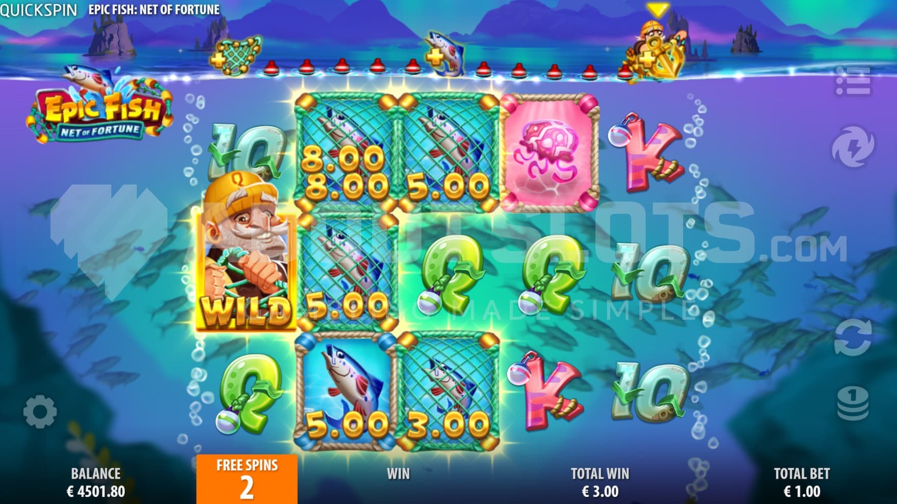 2 Free Spins left