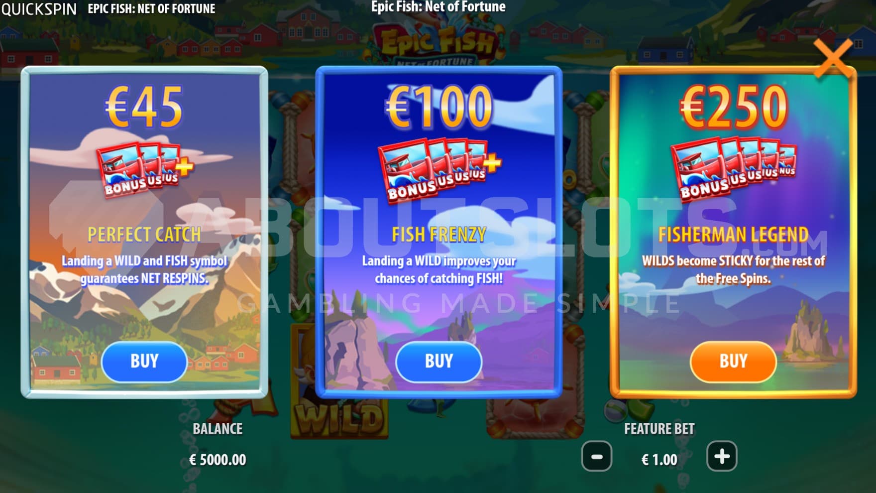 3 options Bonus Buy