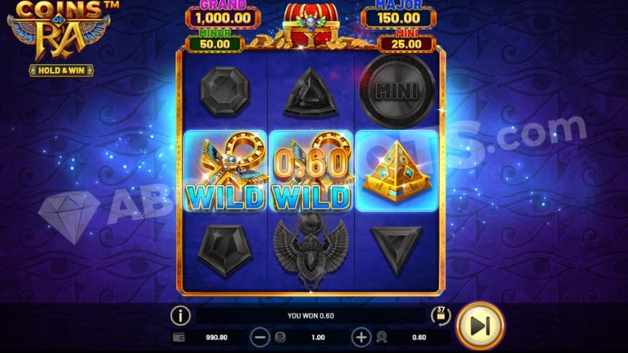 Two wild symbols being located on the first and the second reels