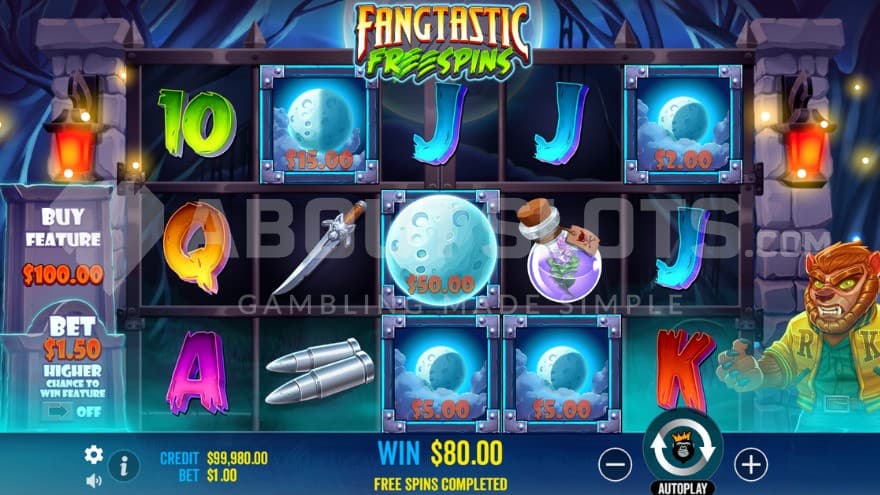 Money Symbols on reel 2, 3, 4, and 5