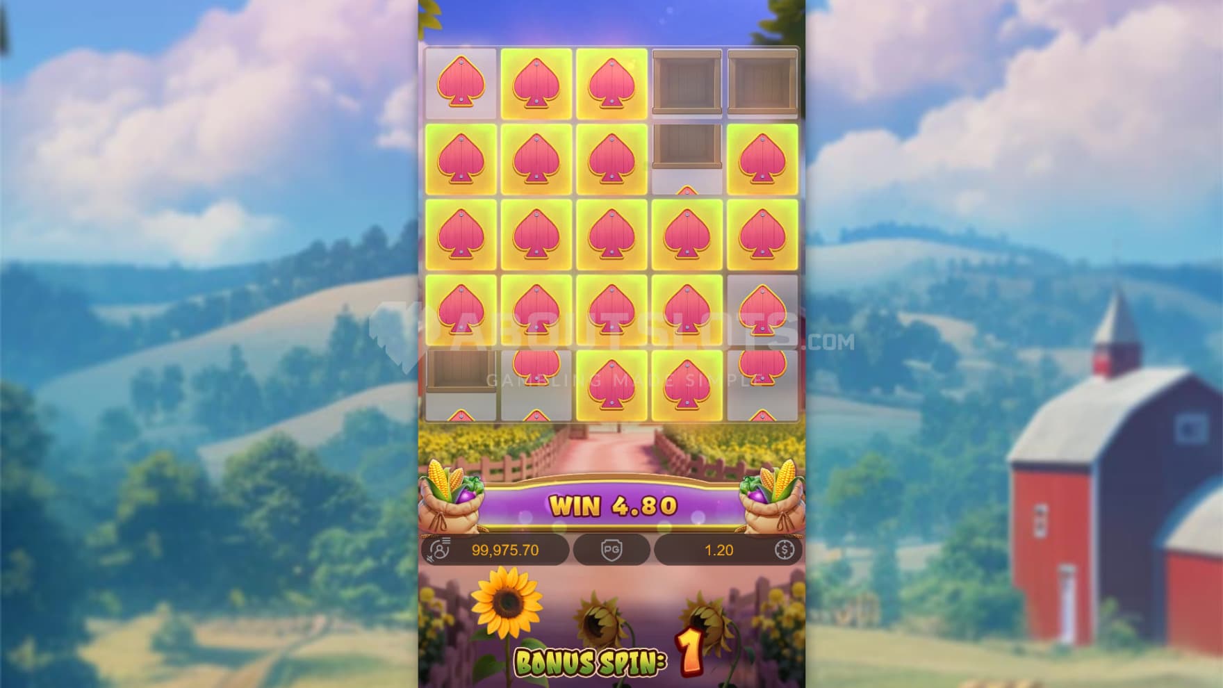 The mini bonus plays similarly like the main bonus game, just on a smaller playing grid and no Special Symbols