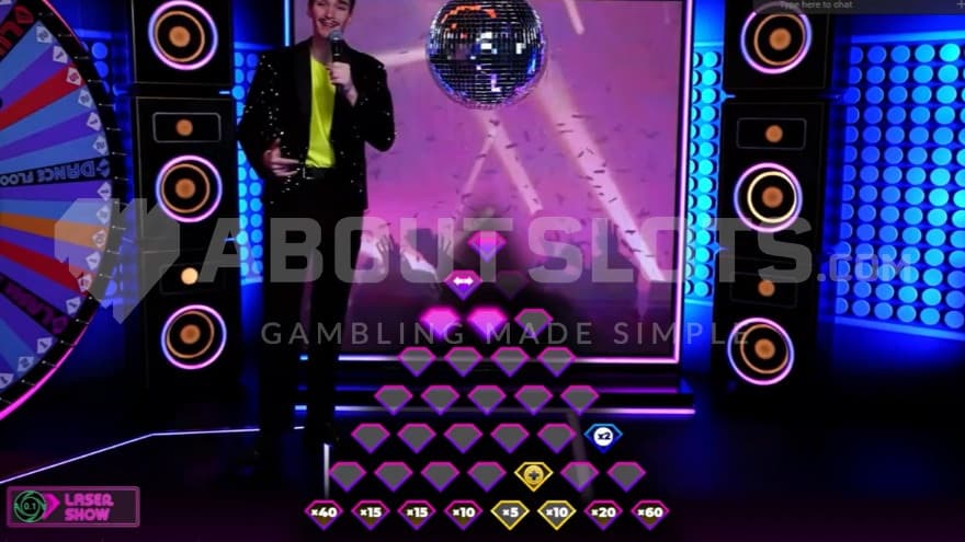 Discoball in backdrop