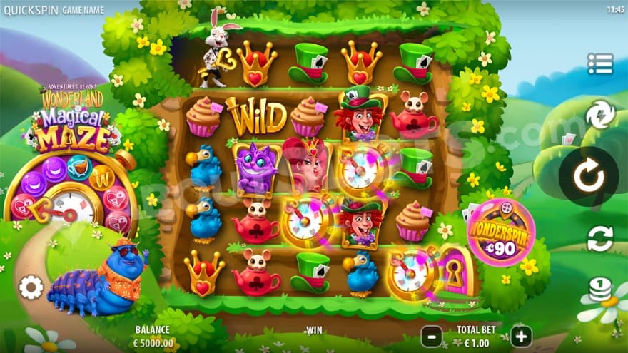 An image of the base game view with a green landscape