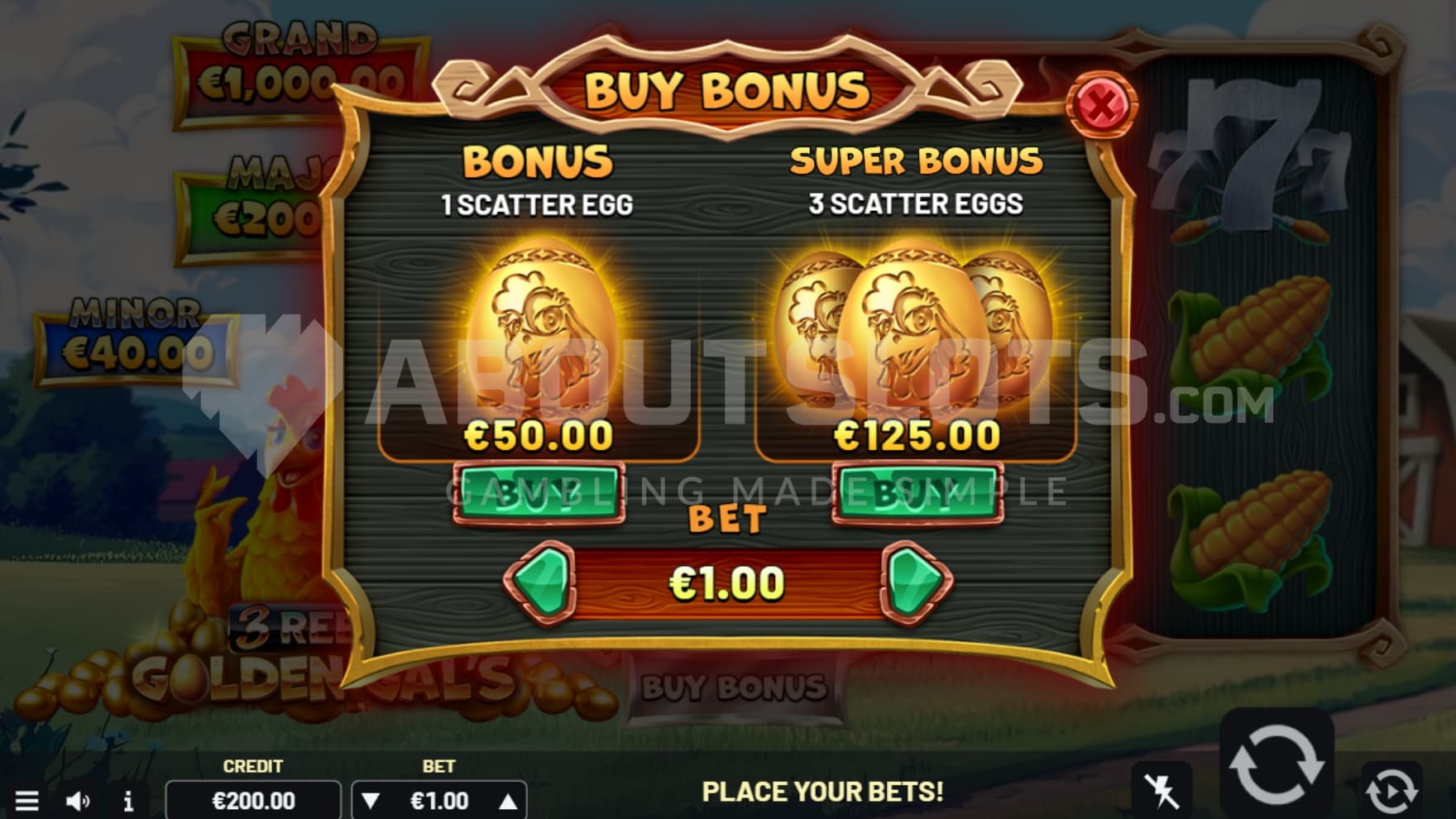 2 options Bonus Buy