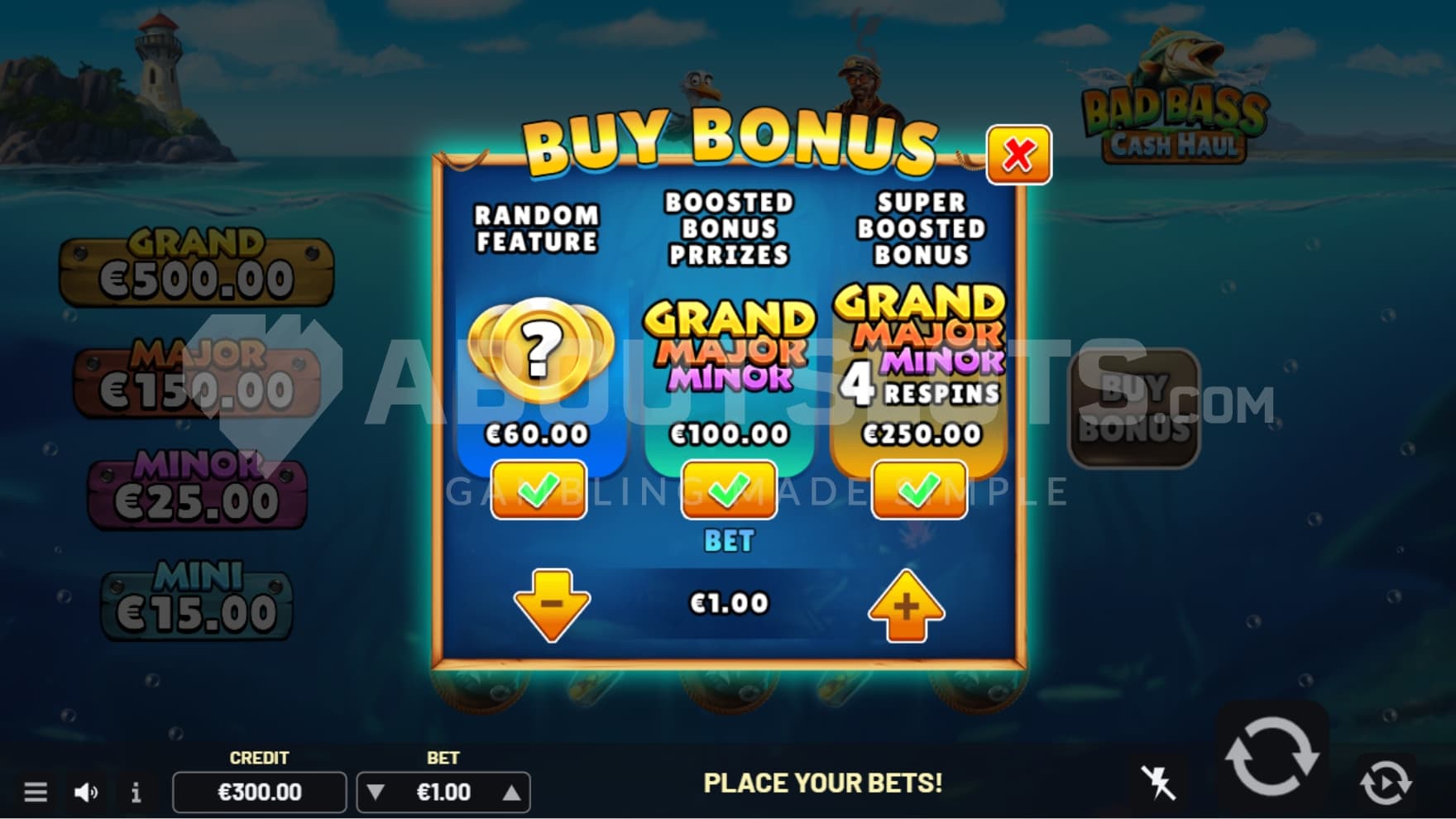 3 Bonus Buy options