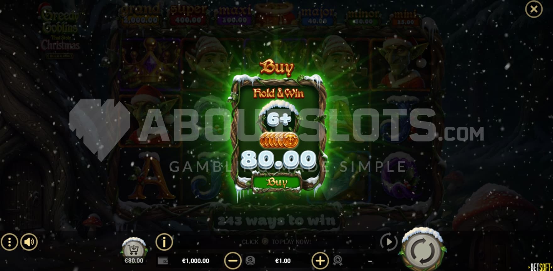 Bonus Buy 80X the bet