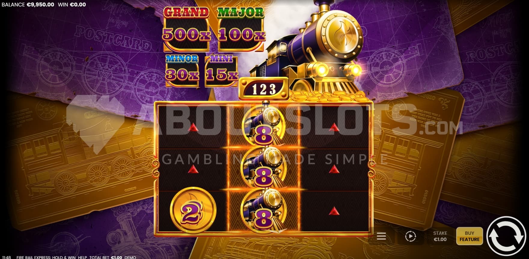 3 Cash Train Symbols in view