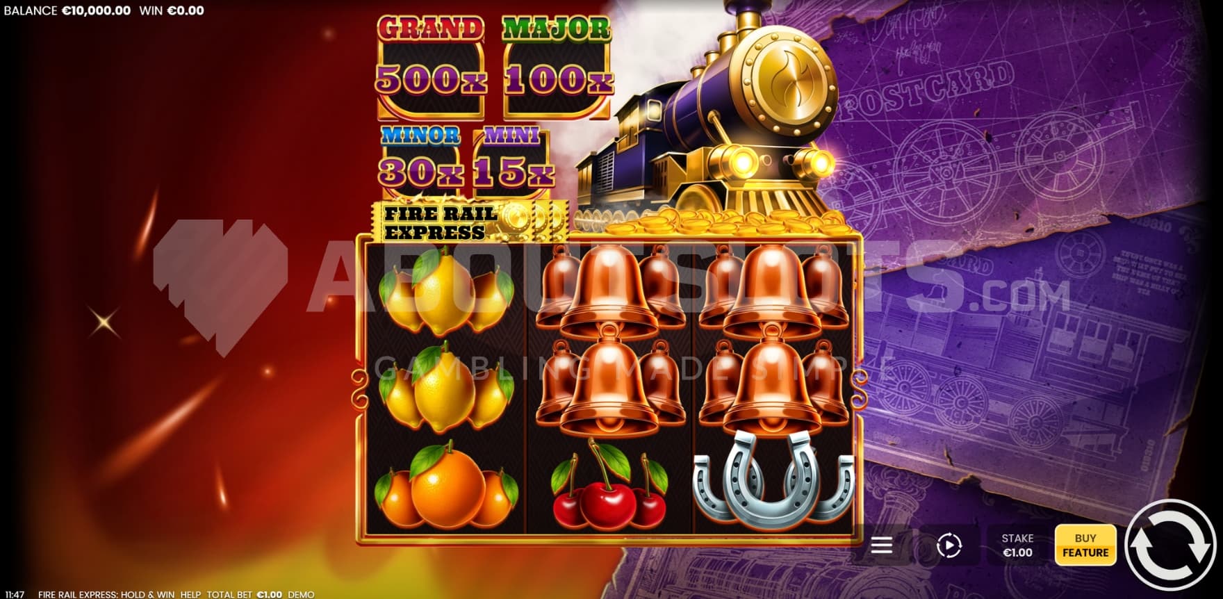 Jackpots above reels