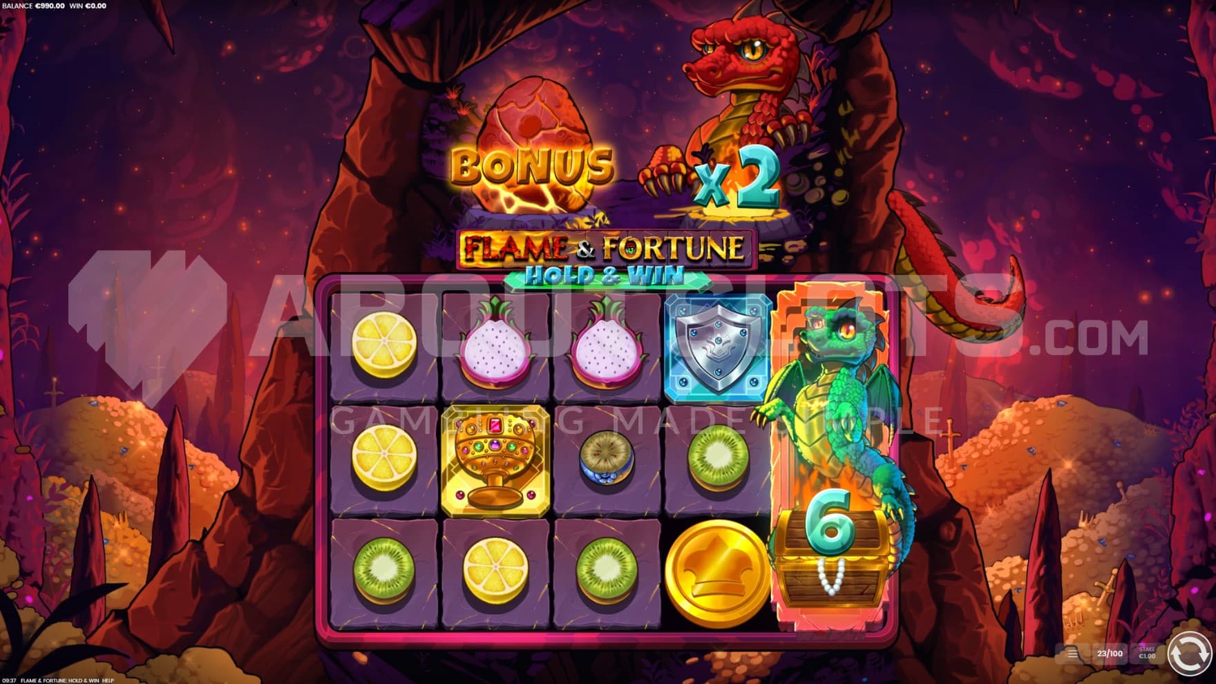 Dragon Treasure on reel 5