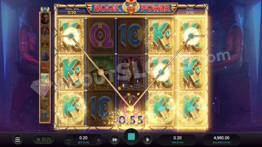 Normal Free Spins with K as the special expanding symbol.