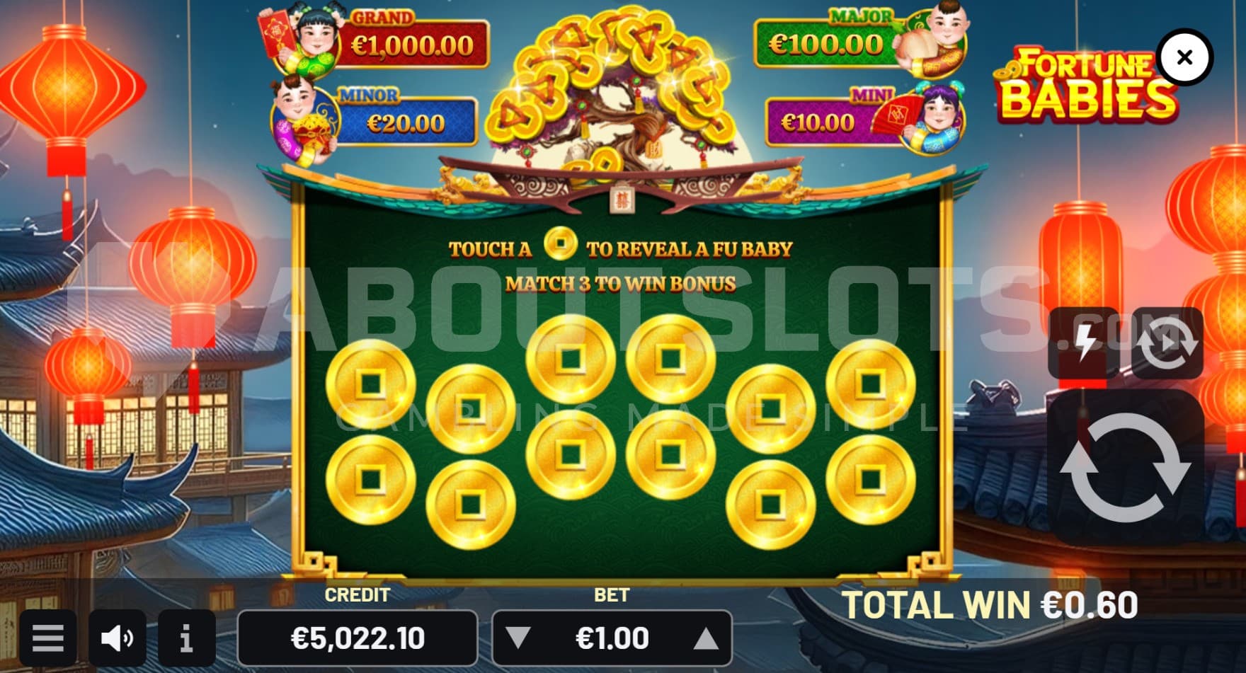 12 coins on screen