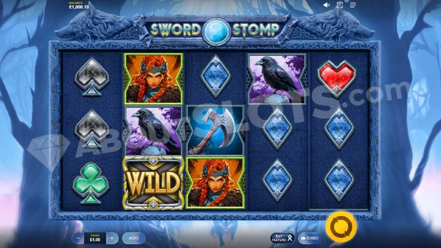 Base game with a leaf-less forest in the background.