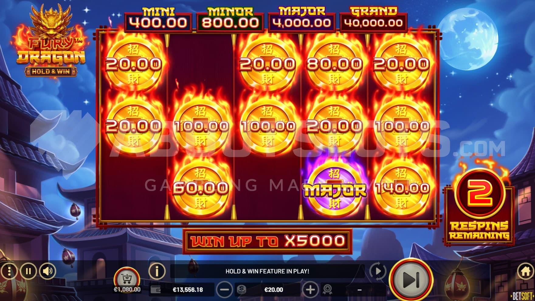 Major Jackpot on reel 4