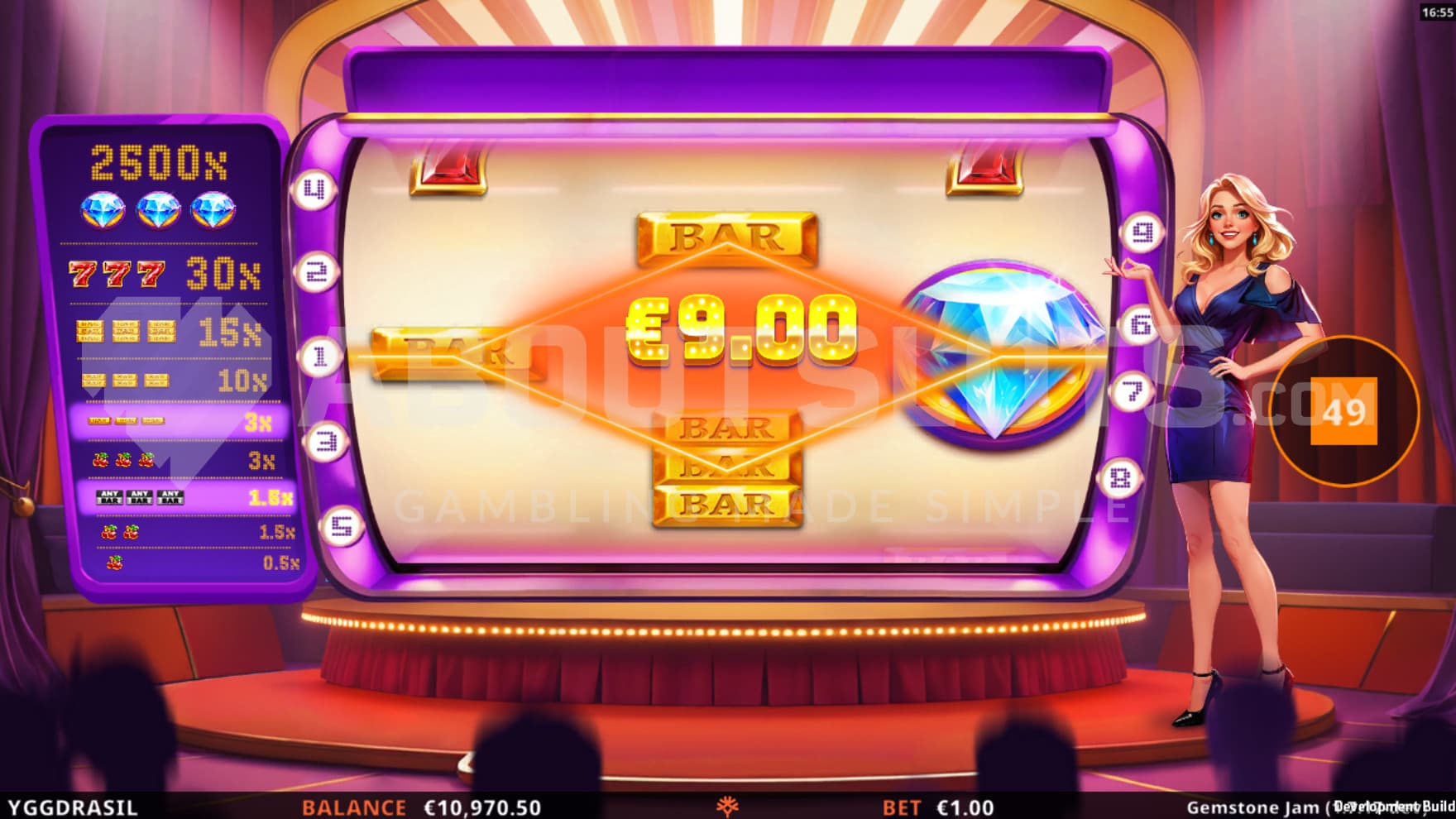A Wild Symbol is part of a win, giving a 2X Multiplier in the process