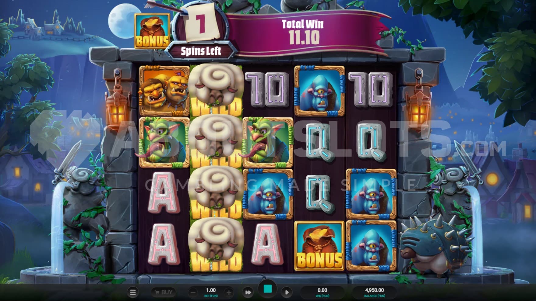 Expanded Wild Symbol on reel 2