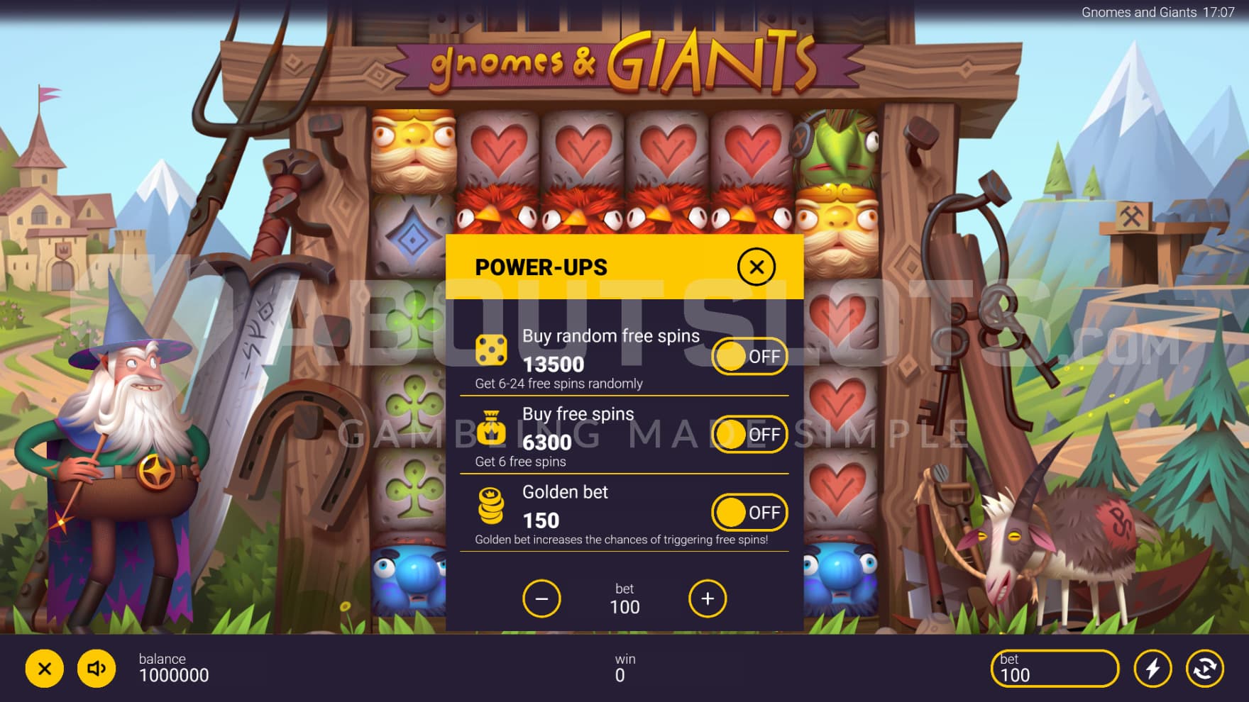 There are 2 Feature Buy options and one Ante Bet option for you to choose from