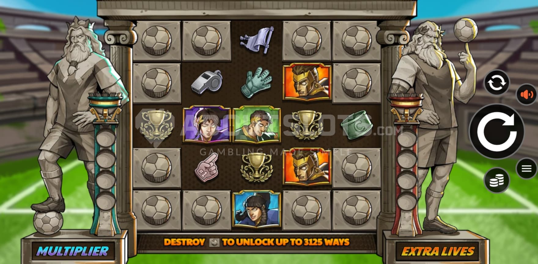 Inital locked game grid