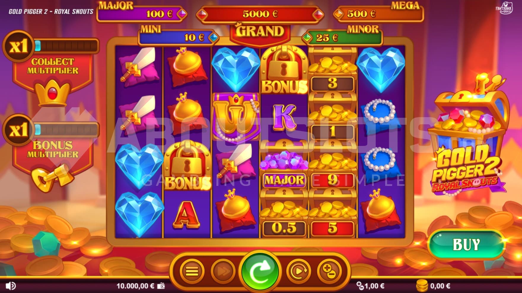 Bonus Buy in right corner