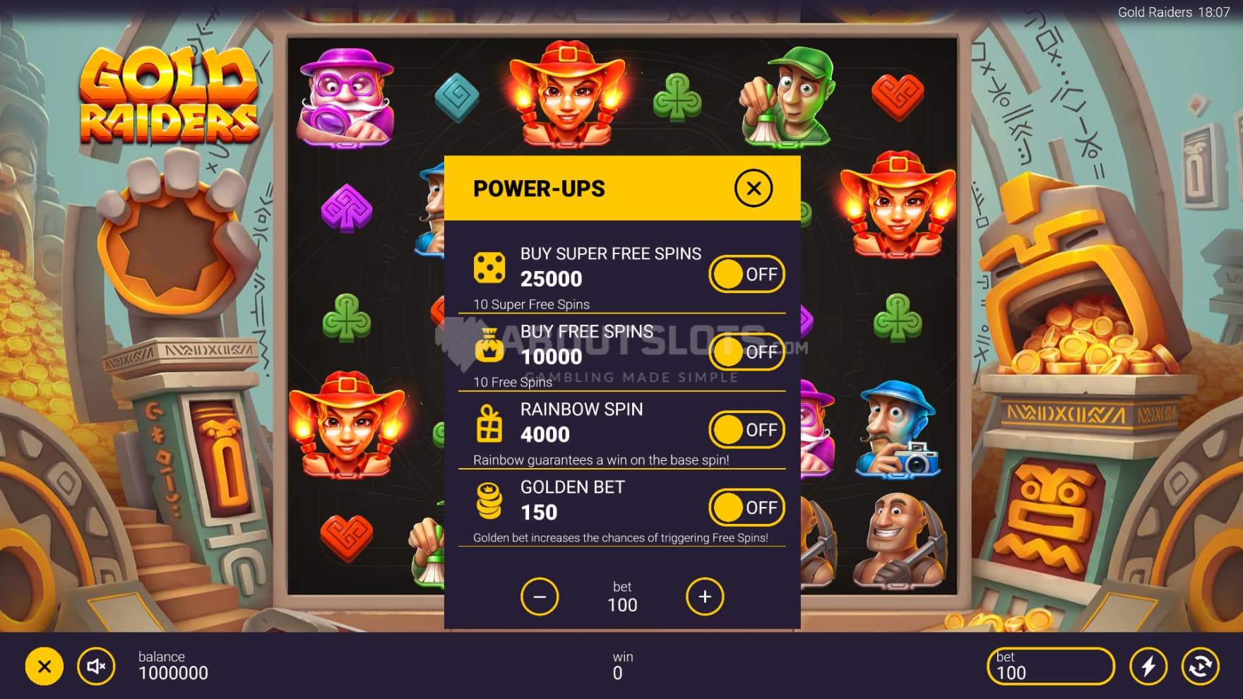The feature buy comes with multiple options for more bonuses