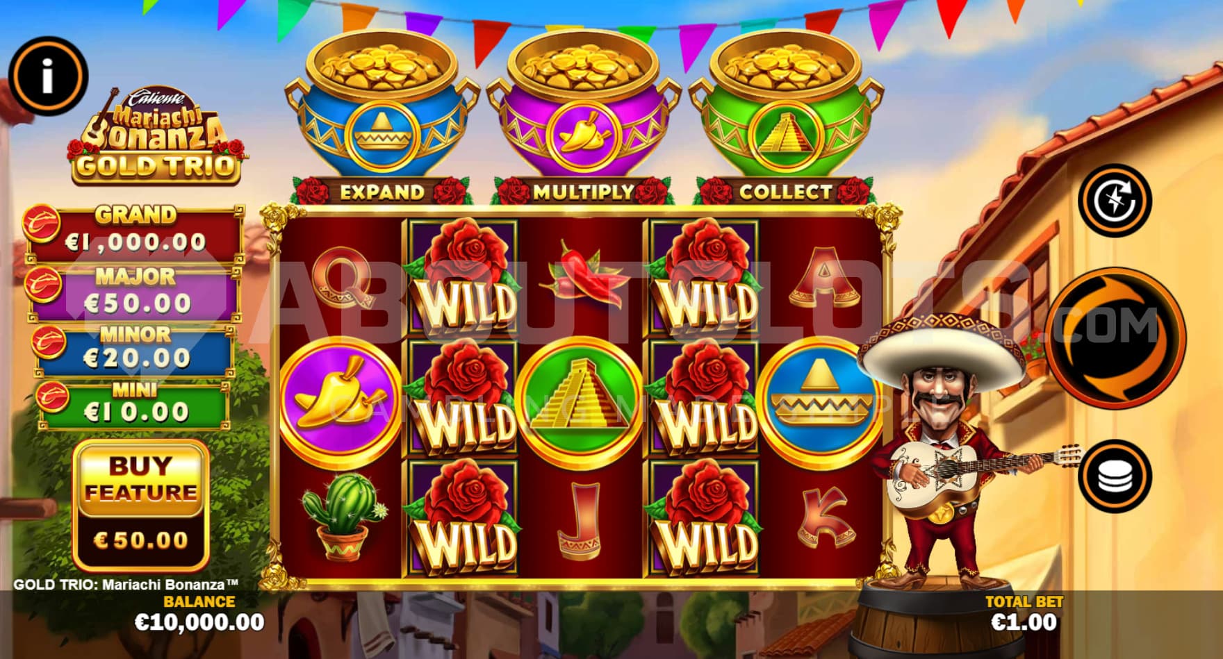 Jackpots on left side