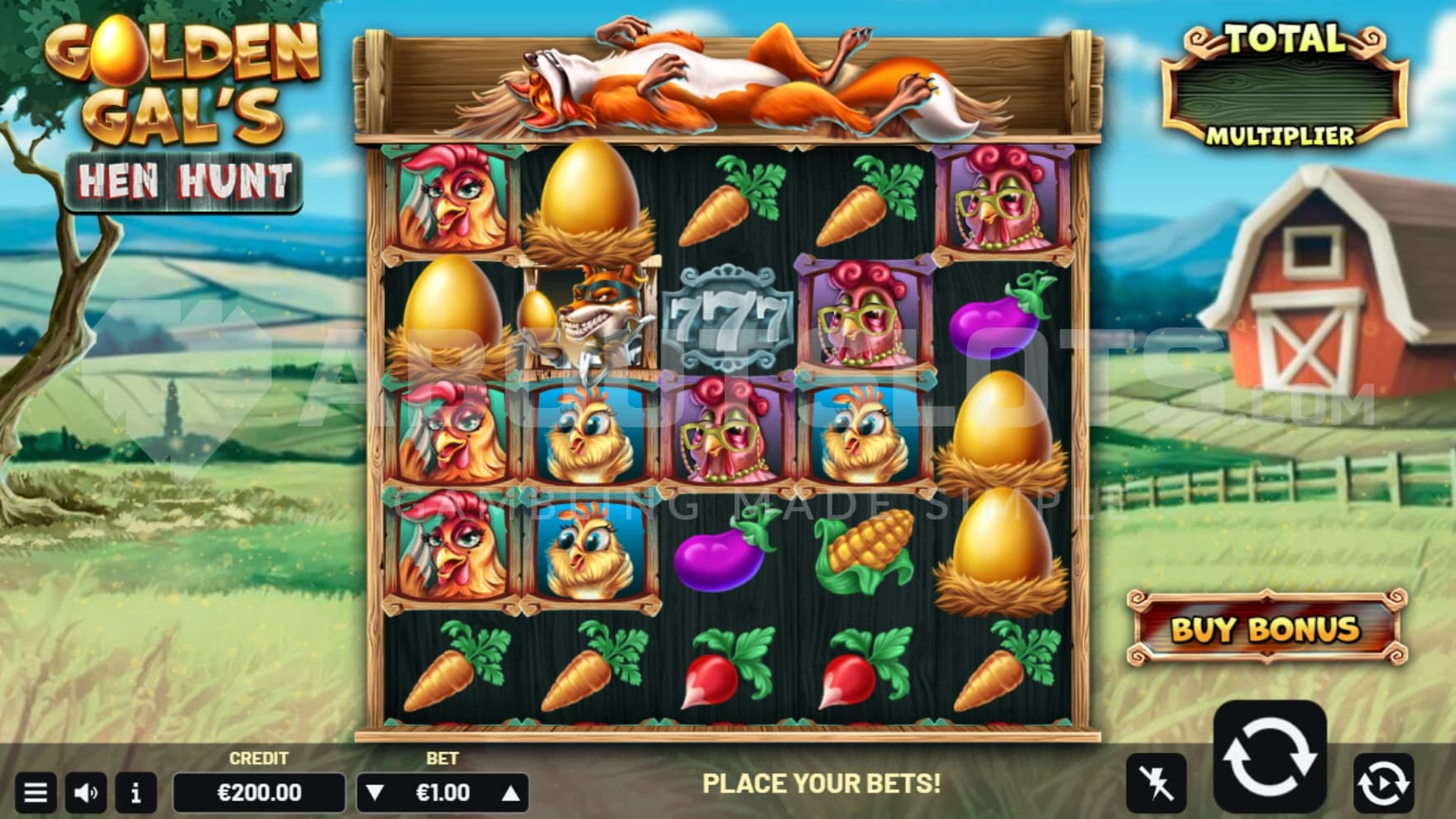 Feature Buy on right side of reels